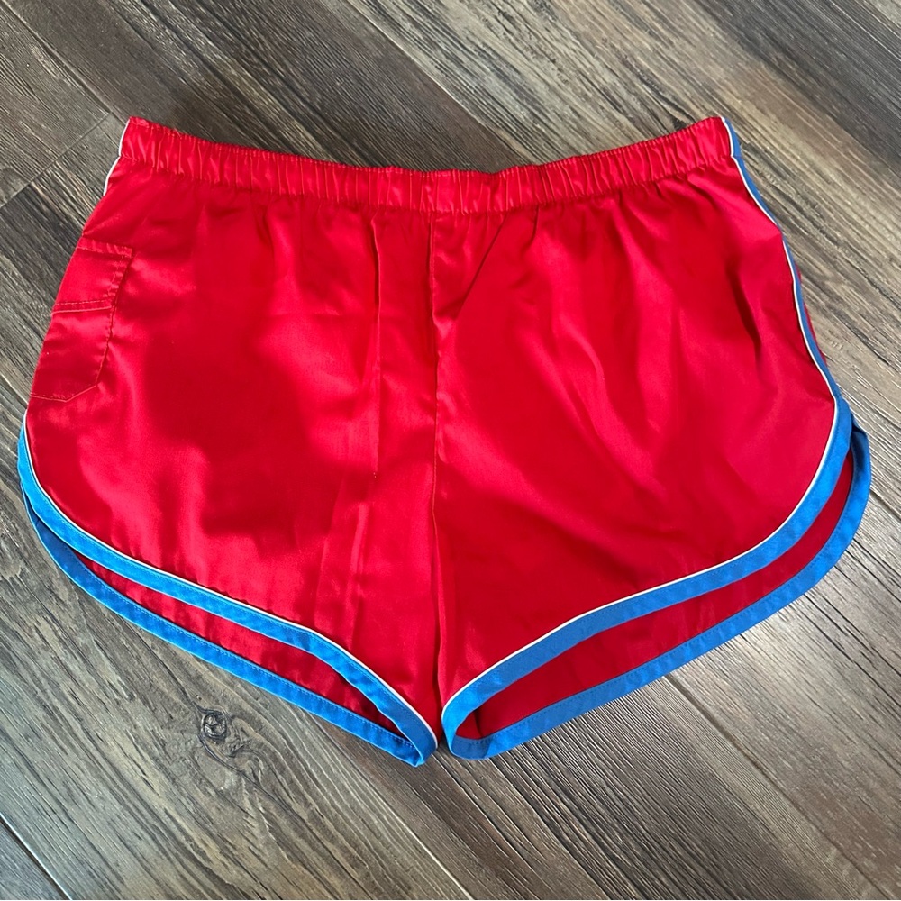 Vintage styled in CALIFORNIA red short swim trunks men's XL JcPenney